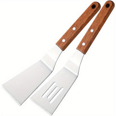 Stainless Steel Cooking Shovel with Wooden Handle for Frying