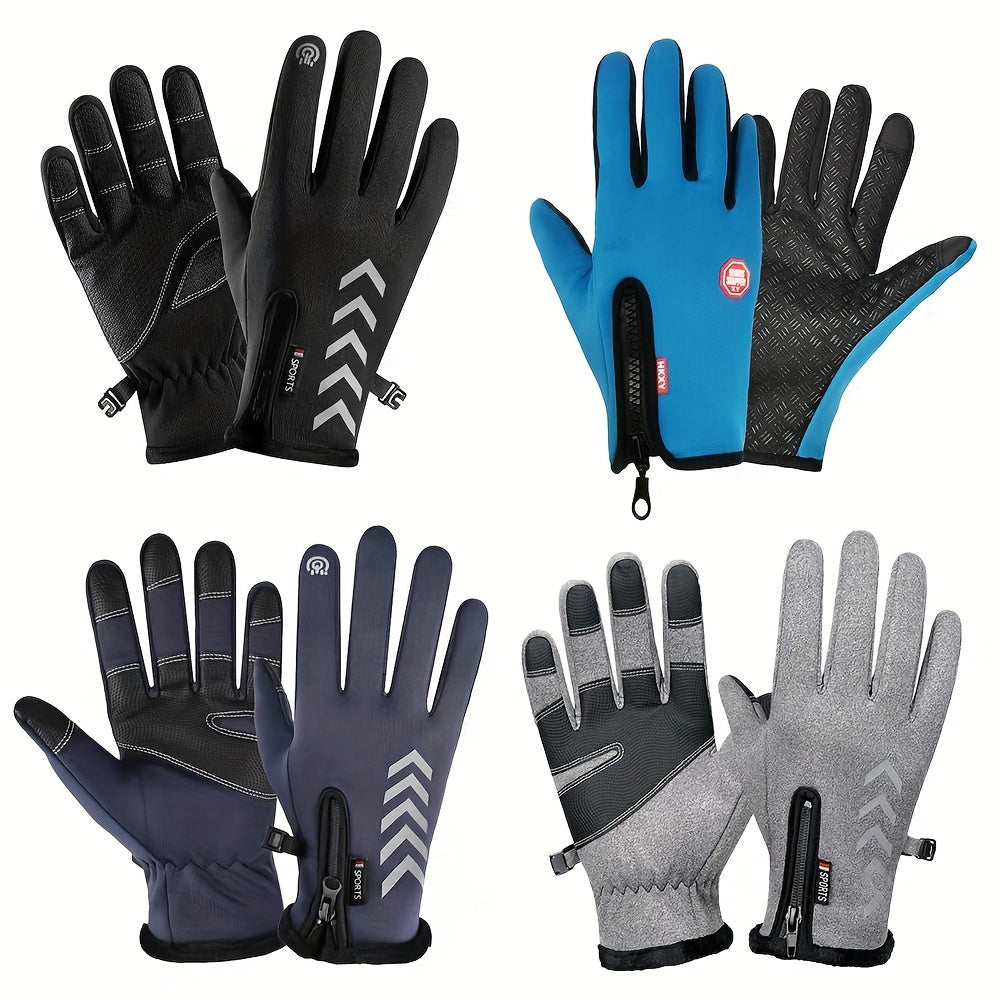 Winter Thermal Gloves Windproof Waterproof Touchscreen Gloves 4 Colors 3 Sizes