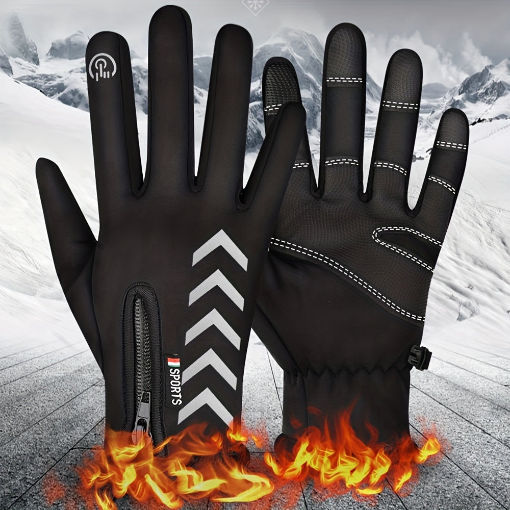 Winter Thermal Gloves Windproof Waterproof Touchscreen Gloves 4 Colors 3 Sizes