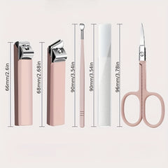 5pcs Nail Clippers Fingernail & Toenail Cutter Ear Scoop Nail Scissor