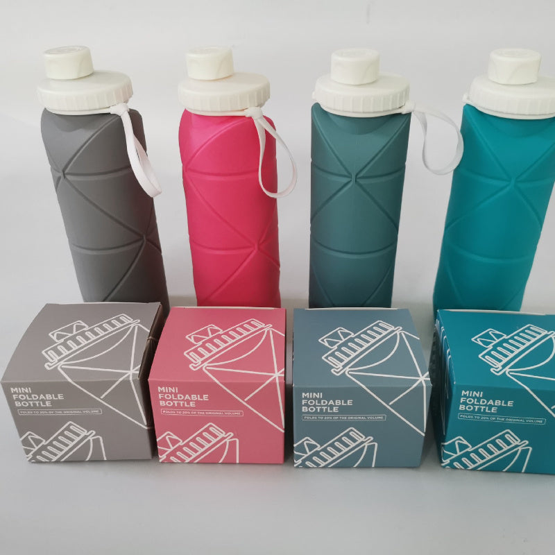 Portable Folding Water Cup 600ml Telescopic Bottle for Travel Sports