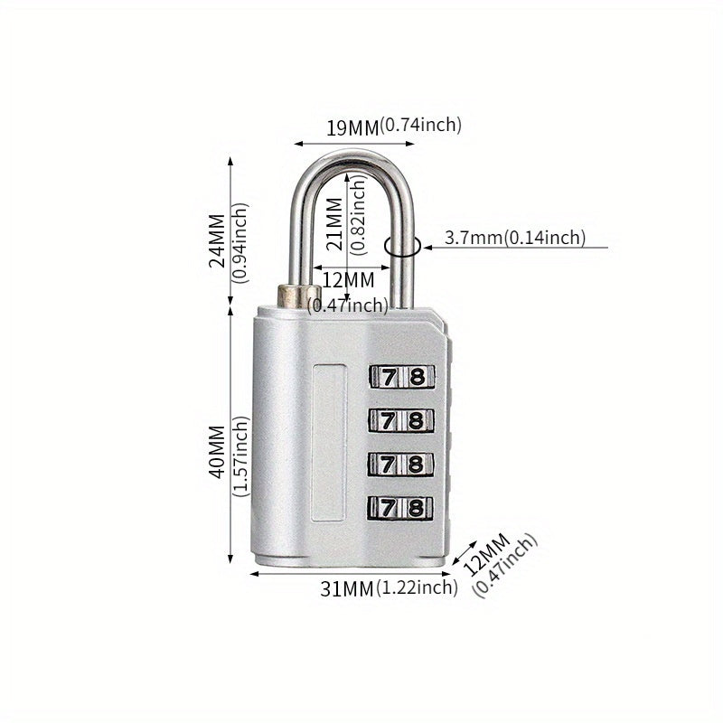 Colorful Luggage Padlock Gym Anti-theft Mini Lock