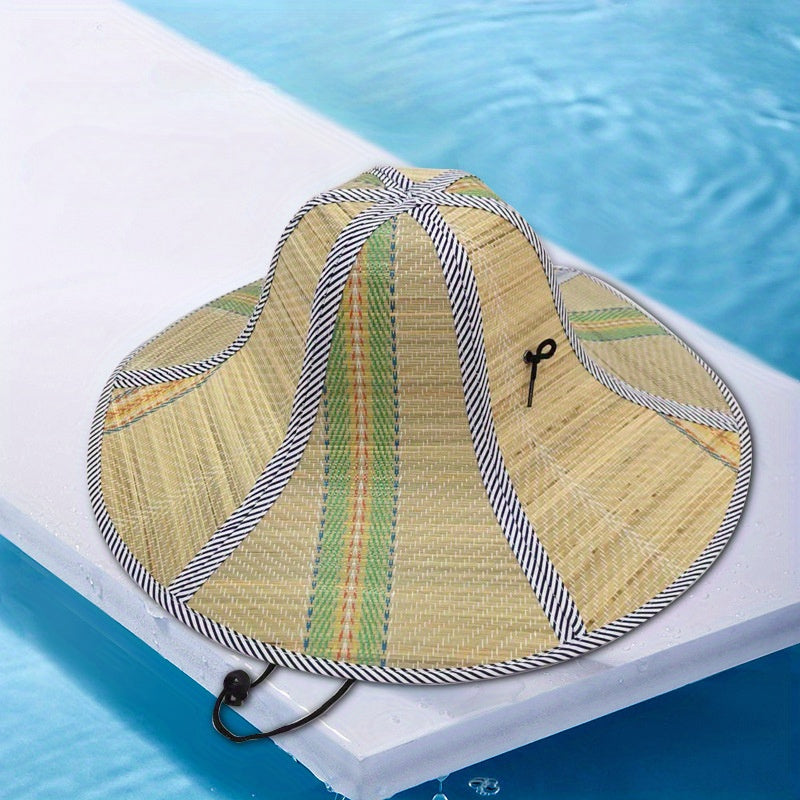 Drawstring Fishing Hat Unisex Sun Shade Cap for Outdoor Activities