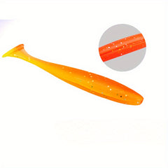 50pcs T Tail Soft Worm Dual Soft Fishing Bait Outdoor Fishing Tackle