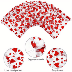 10pcs Love Drawstring Yarn Christmas Gift Bags Organza Jewelry Bag