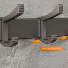 Adjustable Wall Mounted Back Hook Coat Towel Hanger