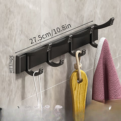 Adjustable Wall Mounted Back Hook Coat Towel Hanger