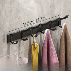 Adjustable Wall Mounted Back Hook Coat Towel Hanger