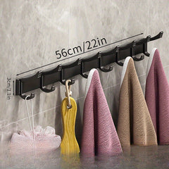Adjustable Wall Mounted Back Hook Coat Towel Hanger