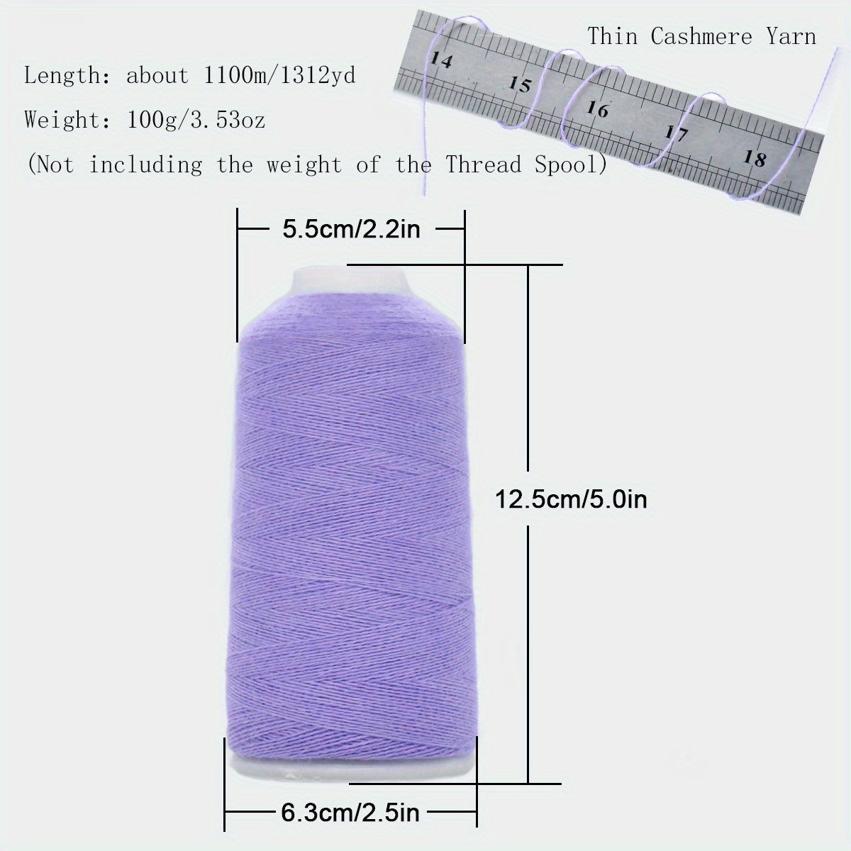1pc Natural Cashmere Yarn High Hand knitted Wool Pure Cashmere Thin Yarn