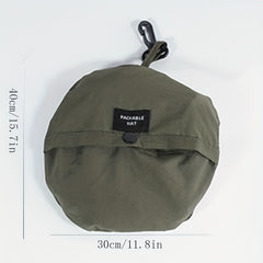 Foldable Fishing Hat Backpack Buckle Waterproof Quick Drying
