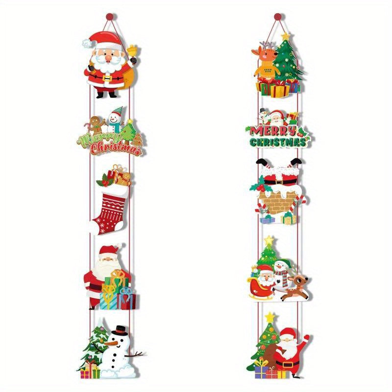 Santa Claus Snowman Christmas Door Hanging Banner Party Decoration
