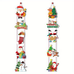 Santa Claus Snowman Christmas Door Hanging Banner Party Decoration