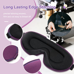3D Contoured Blockout Light Eye Mask Adjustable Strap for Sleeping Travel Nap