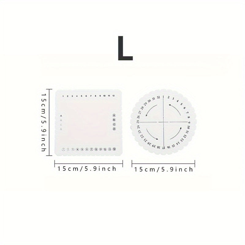2pcs Beading Cord Disc Braiding Weaving Plate Knitting Tools