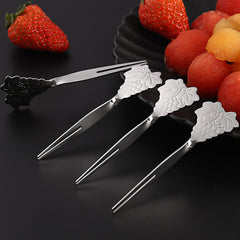5pcs Stainless Steel Fruit Forks Set for Picnic