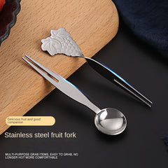 5pcs Stainless Steel Fruit Forks Set for Picnic