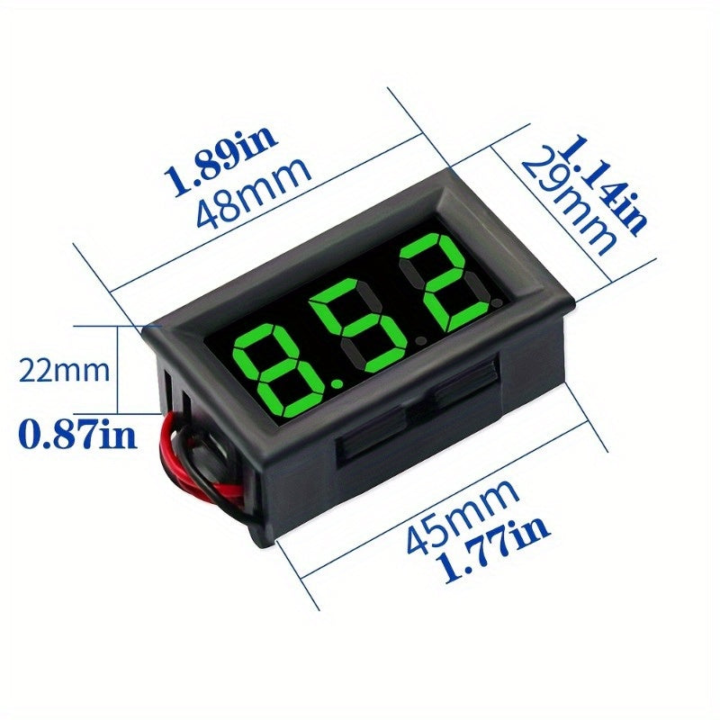 DC 4.5V To 30V Digital Voltmeter Voltage Panel Meter Red Green