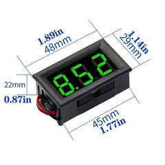 DC 4.5V To 30V Digital Voltmeter Voltage Panel Meter Red Green