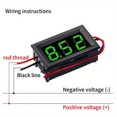 DC 4.5V To 30V Digital Voltmeter Voltage Panel Meter Red Green