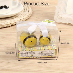 2pcs Ceramic Bee Condiment Jar Kitchen Gadget