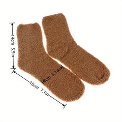 1pair Cashmere Socks Winter Warm Sleep Floor Home Socks