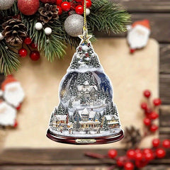 2D 3 15inch Christmas Pendant Ornaments Reflective Mirror Car Pendant
