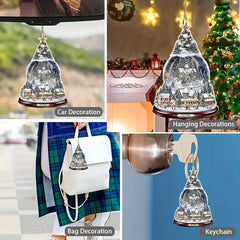 2D 3 15inch Christmas Pendant Ornaments Reflective Mirror Car Pendant