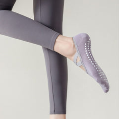 Professional Yoga Socks Cross Strap Non-Slip Silicone Gripper Socks