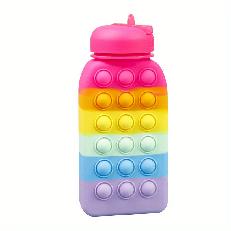 Silicone Folding Water Bottle Portable Stress-reducing Bubble Bottle