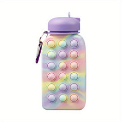 Silicone Folding Water Bottle Portable Stress-reducing Bubble Bottle