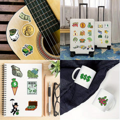 50pcs Money Dollar Stickers for Books Laptops Water Cups Mobile Phone
