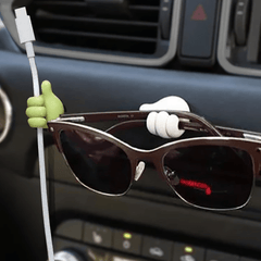 8pcs Hand-shaped Rubber Holders for Glasses Cable Power Cord Charging Cable
