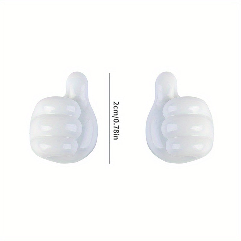 8pcs Hand-shaped Rubber Holders for Glasses Cable Power Cord Charging Cable