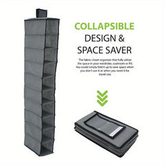 10 Layer Hanging Shoe Storage Bag Dust-Proof Space Saving Organizer