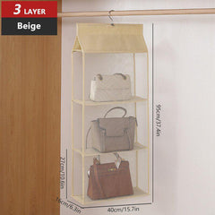 Hanging Handbag Organizer Storage Bag Holder Dust Proof Closet Wardrobe Home
