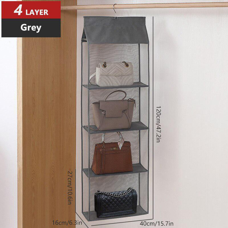 Hanging Handbag Organizer Storage Bag Holder Dust Proof Closet Wardrobe Home