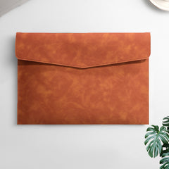 Faux Leather Document Bag A4 Paper File Business Document Ticket Storage Bag