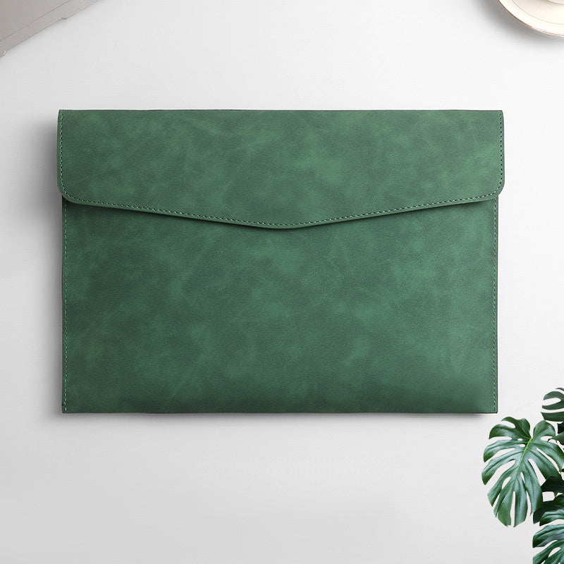 Faux Leather Document Bag A4 Paper File Business Document Ticket Storage Bag