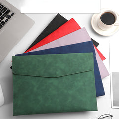 Faux Leather Document Bag A4 Paper File Business Document Ticket Storage Bag