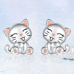 Creative Cat Animal Earrings Retro Party Jewelry Holiday Gift