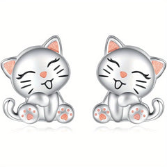 Creative Cat Animal Earrings Retro Party Jewelry Holiday Gift