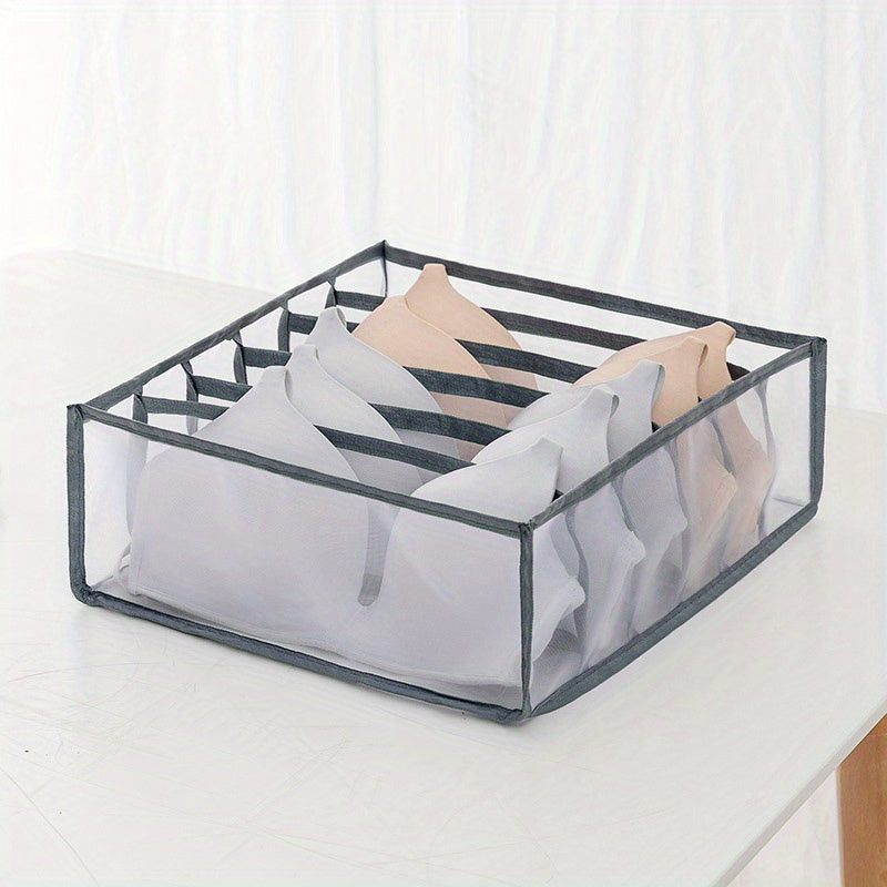 Mesh Drawer Organizer 6-11 Grids Storage Box for Closet