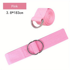 Solid Yoga Strap With Metal D Ring for Fitness Stretching