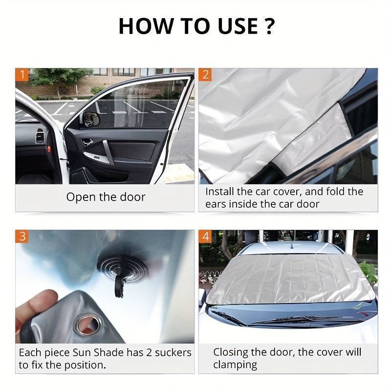 Winter Car Boat Snow Cover Foldable Windshield Sunshade Ice Cover