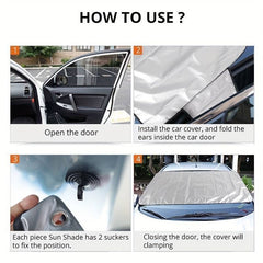 Winter Car Boat Snow Cover Foldable Windshield Sunshade Ice Cover