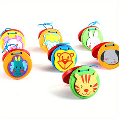 Orff Music Finger Castanets Wooden Mini Castanet Educational Toy
