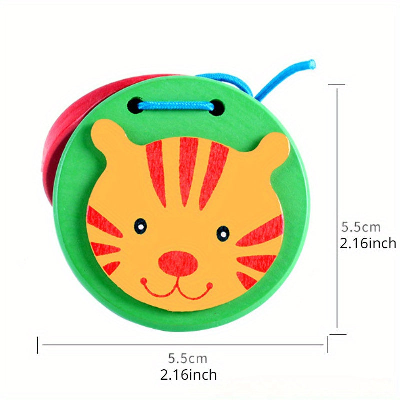 Orff Music Finger Castanets Wooden Mini Castanet Educational Toy