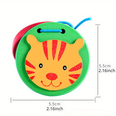 Orff Music Finger Castanets Wooden Mini Castanet Educational Toy