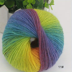 3pcs 50g Wool Rainbow Yarn Soft Knitting Iceland Multicolor Yarn